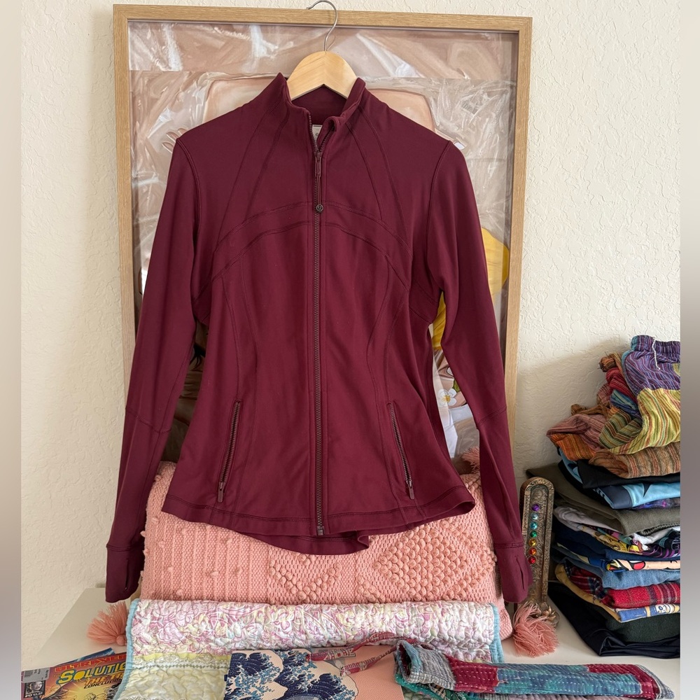 Lululemon Merlot Define Jacket Size 10 Full Zip Luon Athletic